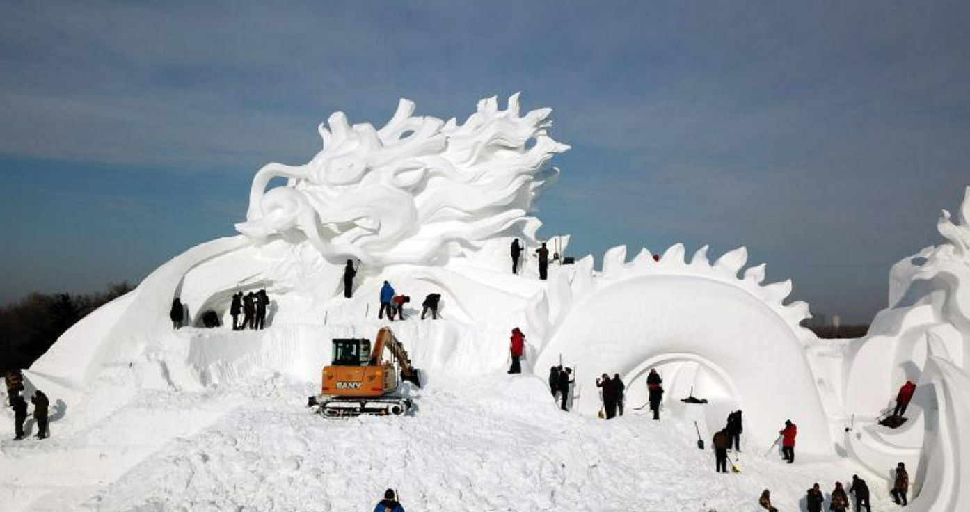 snow carvings in Harbin